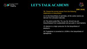 CSIR NET Life Science Previous Year Questions and Solution on Biochemistry