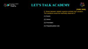 CSIR NET Life Science Previous Year Questions and Solution on Molecular Evolution