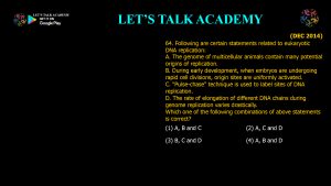CSIR NET Life Science Previous Year Questions and Solution on DNA REPLICATION