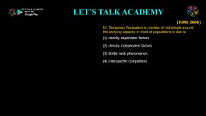 CSIR NET Life Science Previous Year Questions and Solution on Population Ecology