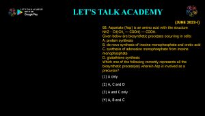 CSIR NET Life Science Previous Year Questions and Solution on Metabolism