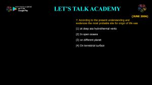 CSIR NET Life Science Previous Year Questions and Solution on Origin of cell and Unicellular Evolution