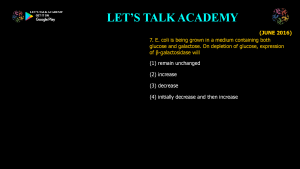 CSIR NET Life Science Previous Year Questions and Solution on Operon