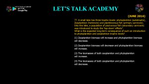 CSIR NET Life Science Previous Year Questions and Solution on Ecology