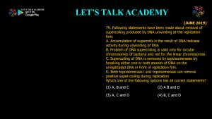 CSIR NET Life Science Previous Year Questions and Solution on DNA REPLICATION