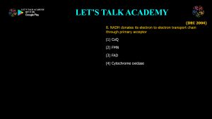 CSIR NET Life Science Previous Year Questions and Solution on OXIDATIVE PHOSPHORYLATION