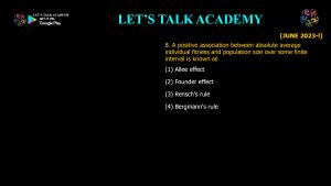 CSIR NET Life Science Previous Year Questions and Solution on Environment and Niche Concept