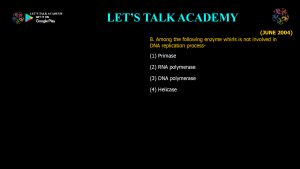 CSIR NET Life Science Previous Year Questions and Solution on DNA REPLICATION