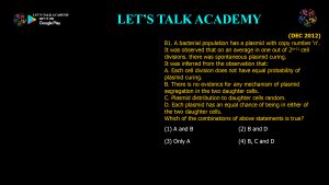 CSIR NET Life Science Previous Year Questions and Solution on DNA REPLICATION