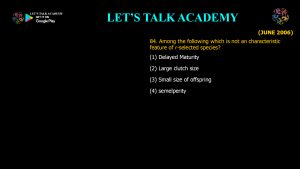 CSIR NET Life Science Previous Year Questions and Solution on Population Ecology