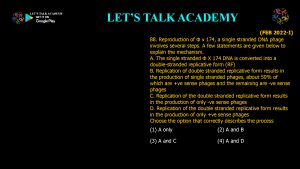 CSIR NET Life Science Previous Year Questions and Solution on DNA REPLICATION