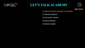 CSIR NET Life Science Previous Year Questions and Solution on Molecular Evolution