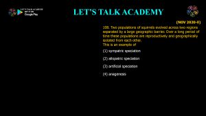 CSIR NET Life Science Previous Year Questions and Solution on The Mechanisms of Evolution
