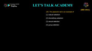 CSIR NET Life Science Previous Year Questions and Solution on EVOLUTION AND BEHAVIOUR