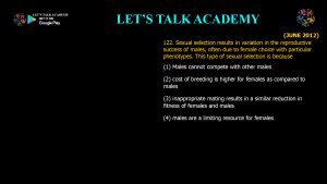 CSIR NET Life Science Previous Year Questions and Solution on The Mechanisms of Evolution