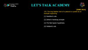CSIR NET Life Science Previous Year Questions and Solution on The Mechanisms of Evolution