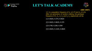 CSIR NET Life Science Previous Year Questions and Solution on The Mechanisms of Evolution