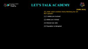 CSIR NET Life Science Previous Year Questions and Solution on The Mechanisms of Evolution