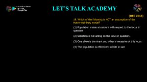 CSIR NET Life Science Previous Year Questions and Solution on The Mechanisms of Evolution