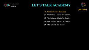 CSIR NET Life Science Previous Year Questions and Solution on Emergence of Evolutionary Thoughts