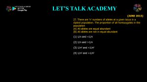 CSIR NET Life Science Previous Year Questions and Solution on The Mechanisms of Evolution