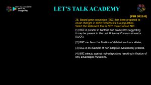 CSIR NET Life Science Previous Year Questions and Solution on Molecular Evolution