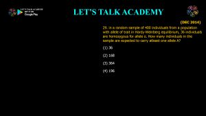 CSIR NET Life Science Previous Year Questions and Solution on The Mechanisms of Evolution