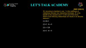 CSIR NET Life Science Previous Year Questions and Solution on EVOLUTION AND BEHAVIOUR