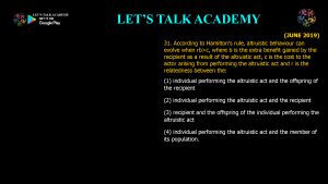 CSIR NET Life Science Previous Year Questions and Solution on Brain, Behavior and Evolution