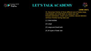 CSIR NET Life Science Previous Year Questions and Solution on Emergence of Evolutionary Thoughts