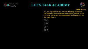 CSIR NET Life Science Previous Year Questions and Solution on The Mechanisms of Evolution