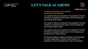 CSIR NET Life Science Previous Year Questions and Solution on Brain, Behavior and Evolution