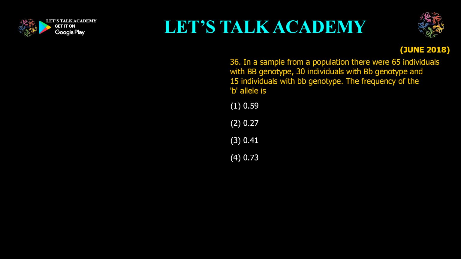 How to Calculate the Frequency of the 'b' Allele from Genotype Data in ...
