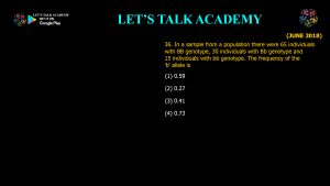 CSIR NET Life Science Previous Year Questions and Solution on The Mechanisms of Evolution