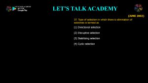 CSIR NET Life Science Previous Year Questions and Solution on EVOLUTION AND BEHAVIOUR