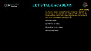 CSIR NET Life Science Previous Year Questions and Solution on Brain, Behavior and Evolution