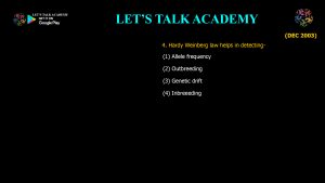 CSIR NET Life Science Previous Year Questions and Solution on The Mechanisms of Evolution