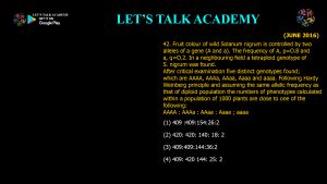 CSIR NET Life Science Previous Year Questions and Solution on EVOLUTION AND BEHAVIOUR