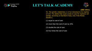 CSIR NET Life Science Previous Year Questions and Solution on EVOLUTION AND BEHAVIOUR