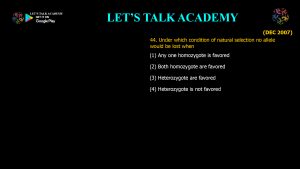 CSIR NET Life Science Previous Year Questions and Solution on EVOLUTION AND BEHAVIOUR