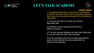 CSIR NET Life Science Previous Year Questions and Solution on Emergence of Evolutionary Thoughts