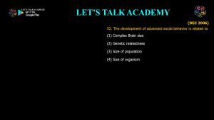 CSIR NET Life Science Previous Year Questions and Solution on EVOLUTION AND BEHAVIOUR