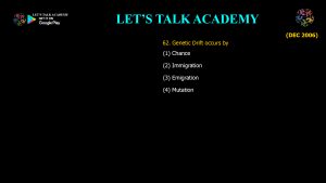 CSIR NET Life Science Previous Year Questions and Solution on The Mechanisms of Evolution