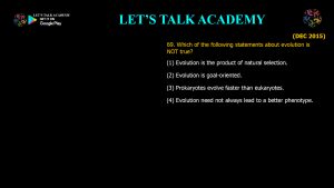 CSIR NET Life Science Previous Year Questions and Solution on Emergence of Evolutionary Thoughts