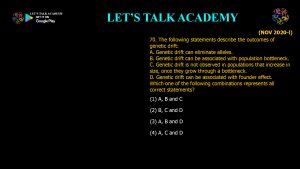 CSIR NET Life Science Previous Year Questions and Solution on The Mechanisms of Evolution