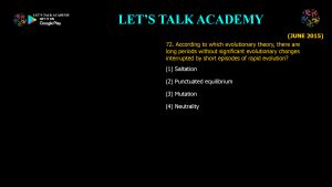 CSIR NET Life Science Previous Year Questions and Solution on Emergence of Evolutionary Thoughts