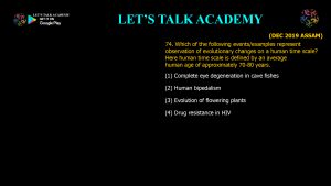 CSIR NET Life Science Previous Year Questions and Solution on Emergence of Evolutionary Thoughts