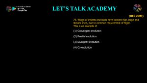 CSIR NET Life Science Previous Year Questions and Solution on The Mechanisms of Evolution