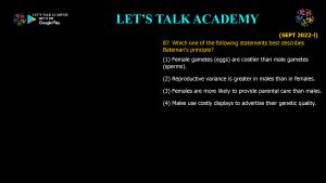 CSIR NET Life Science Previous Year Questions and Solution on EVOLUTION AND BEHAVIOUR