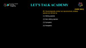 CSIR NET Life Science Previous Year Questions and Solution on The Mechanisms of Evolution